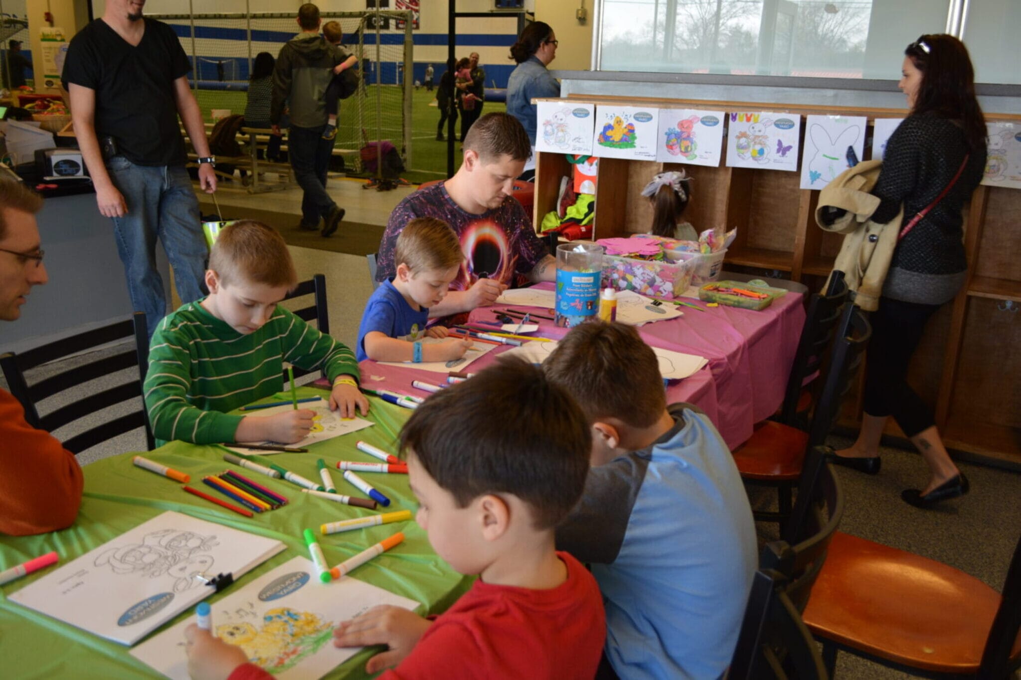 Arts and Crafts station during Easter Egg Hunt at Milwaukee Yard Oak Creek WI