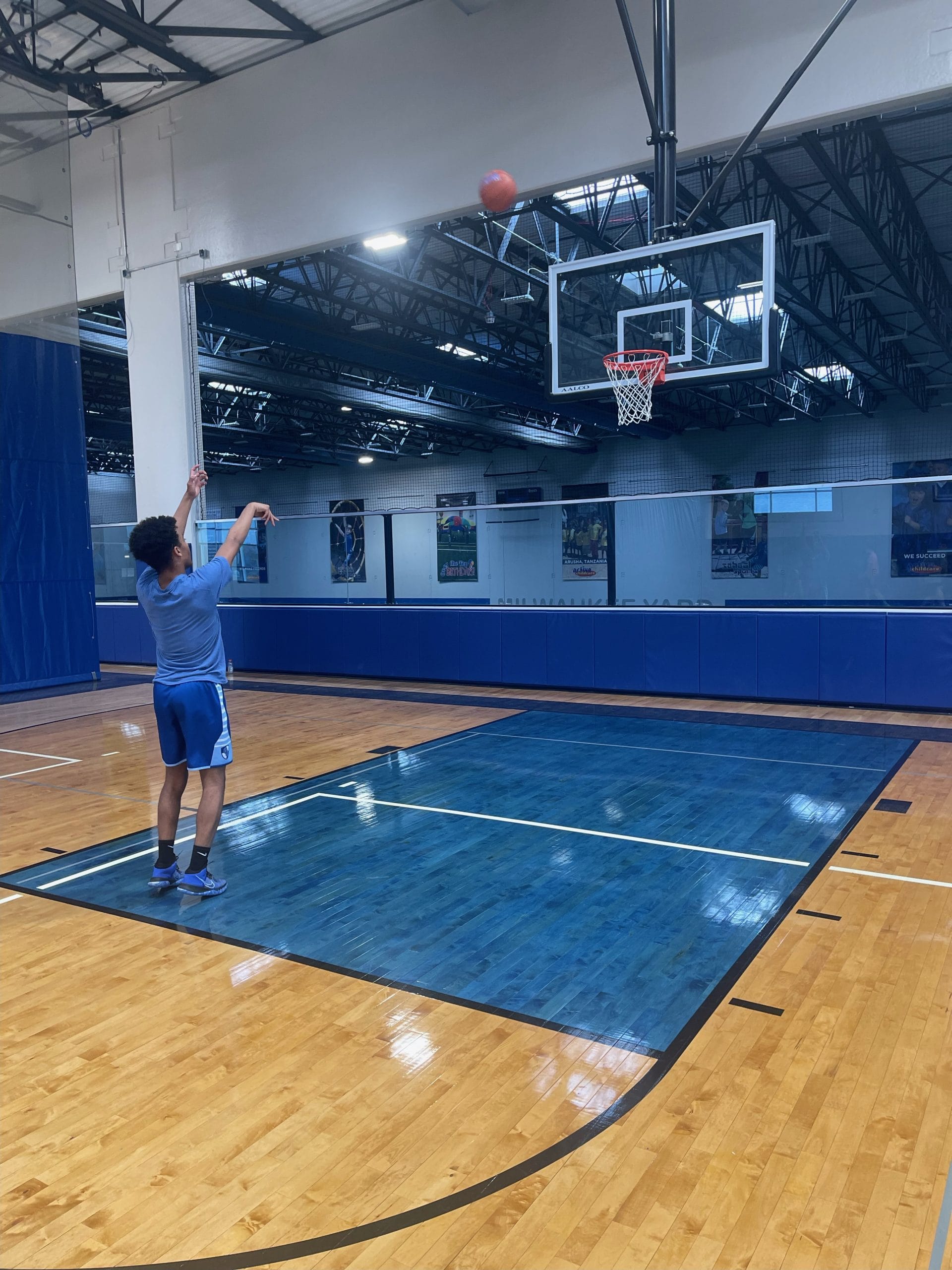 Basketball open play on indoor courts at Milwaukee Yard in Oak Creek WI