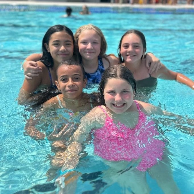Children swimming on a field trip with Summer FUN Camp at Milwaukee Yard Oak Creek WI