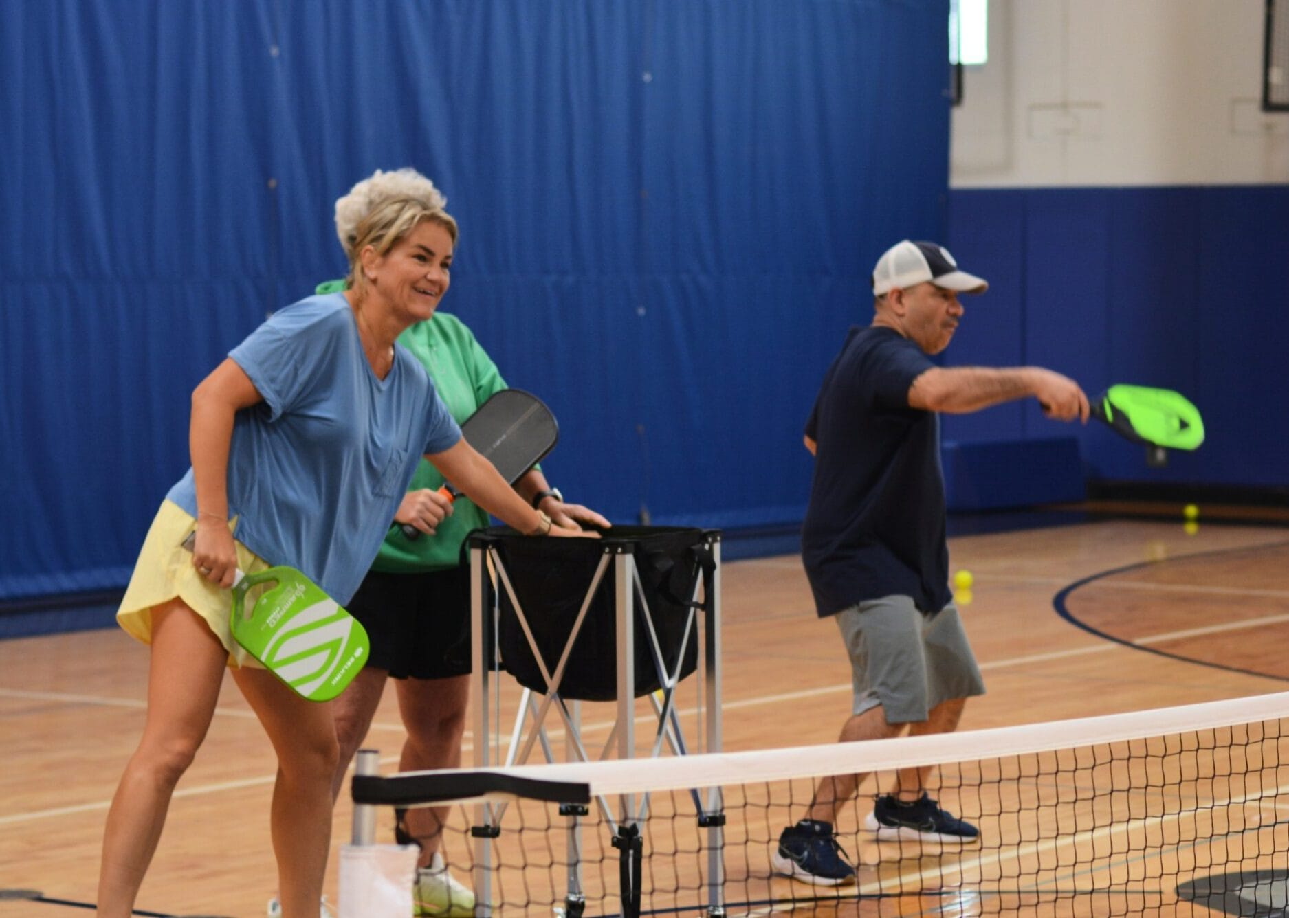 Pickleball on indoor courts at Milwaukee Yard in Oak Creek WI