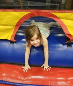 Large inflatables and bounce houses in the Playroom at Milwaukee Yard indoor sports complex Oak Creek WI
