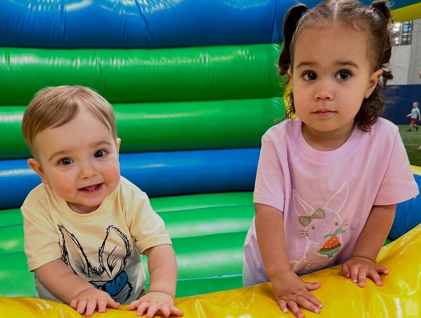 Children in Inflatable on indoor turf fields at Milwaukee Yard Oak Creek WI