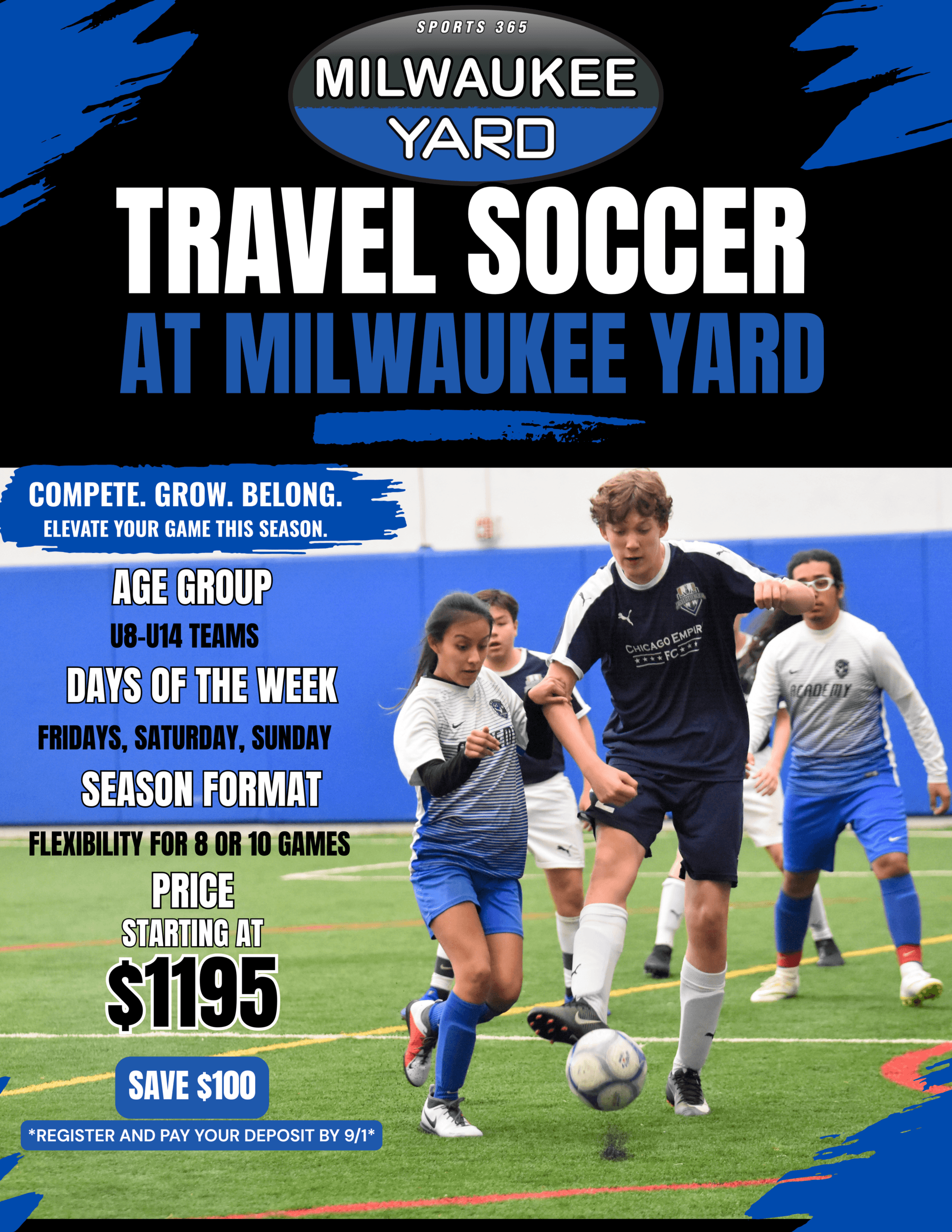 Travel Soccer at Milwaukee yard